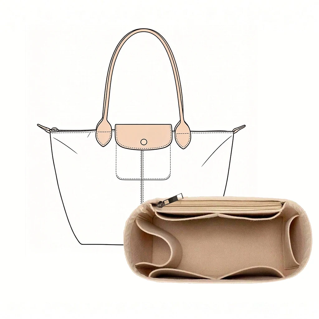 Beauty Makeup Women - Organizador de Bolsa em Feltro, Divisor