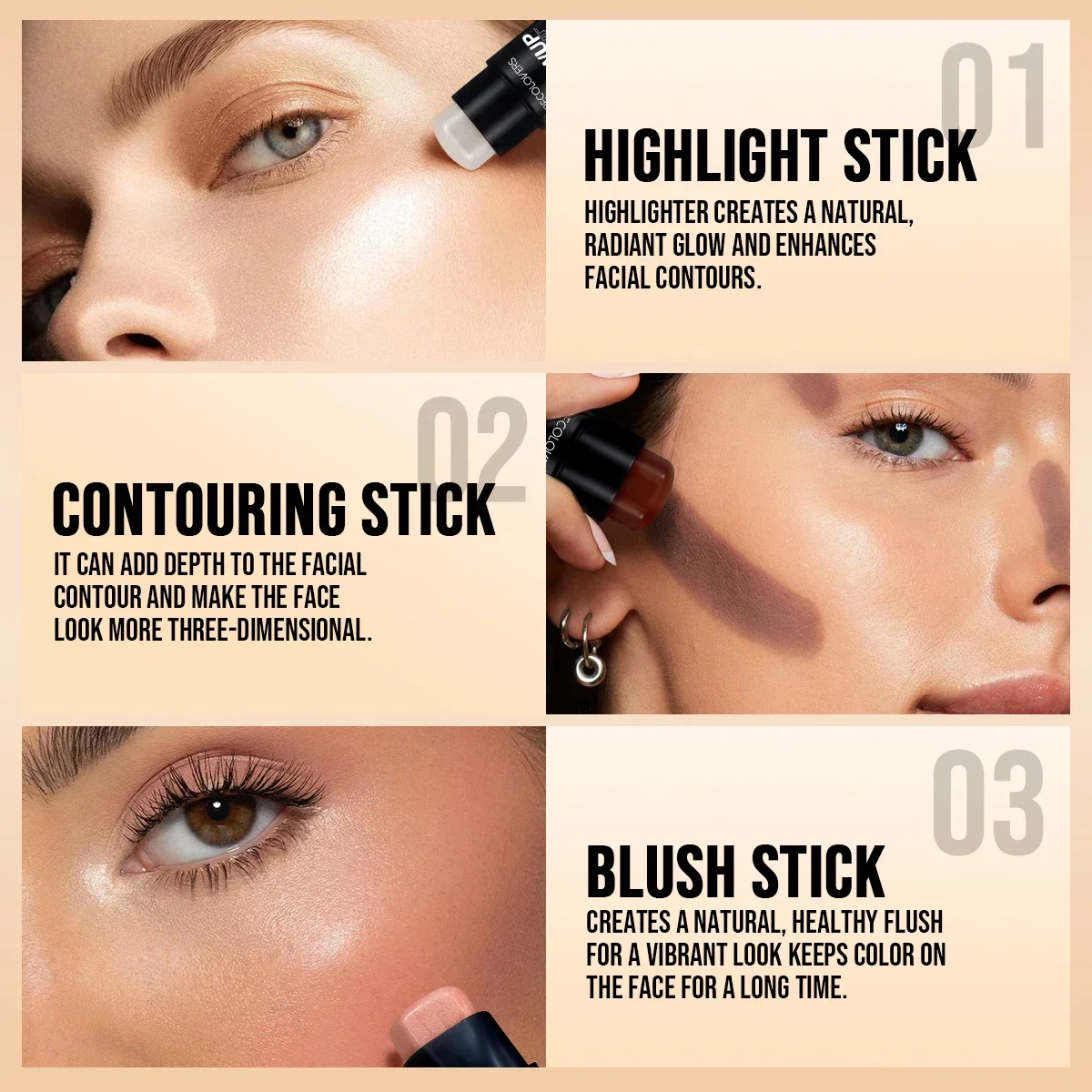 1pc varas de contorno, textura - Contour Palette Stick avaliação e preço